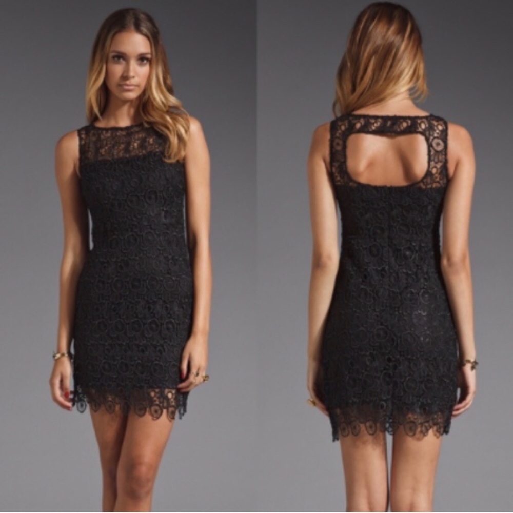 BB Dakota Lace Sheath Dress in black - 8